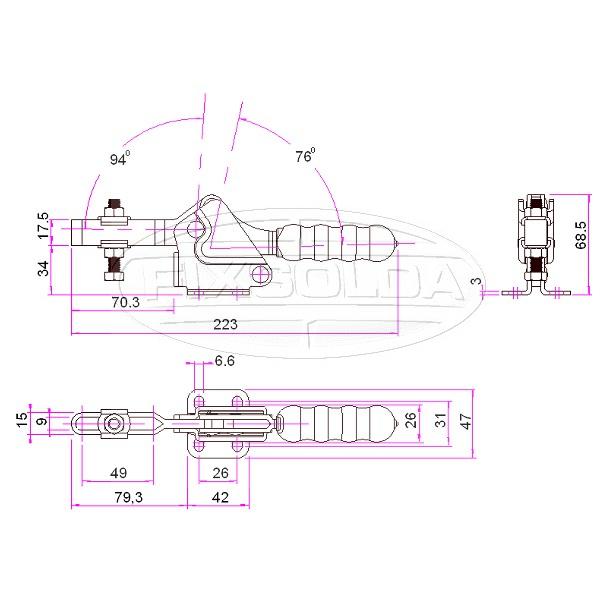 Cotas grampo GH 22502-B