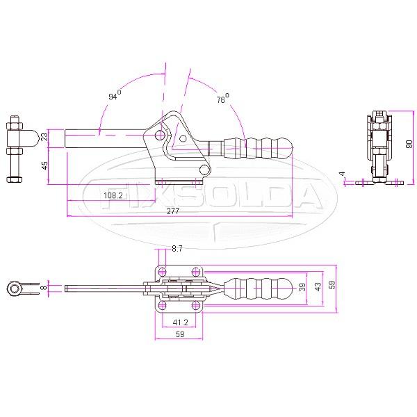 Cotas grampo GH 23502-A