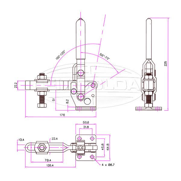 Cotas de grampo GH 10247