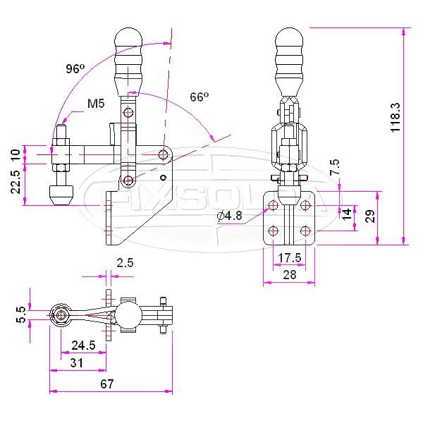Cotas de grampo GH 11003 C