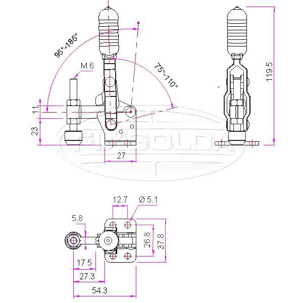 Cotas grampo GH 11502 C