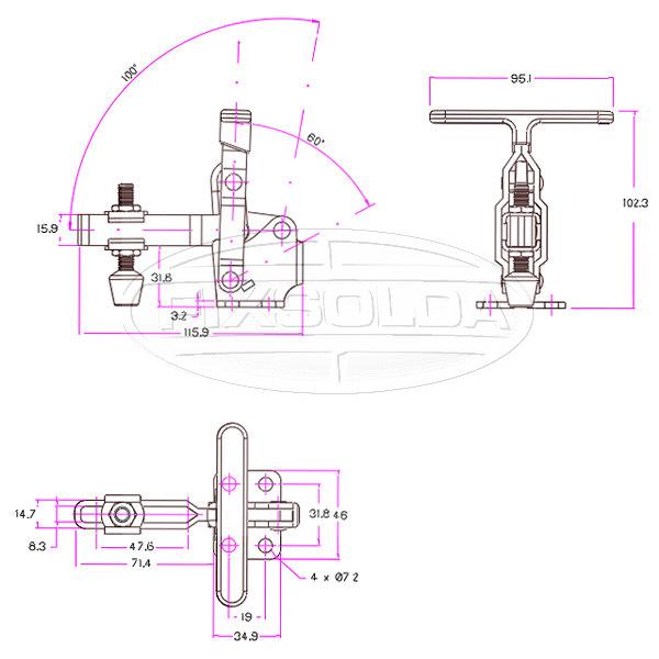 Cotas grampo GH 12131