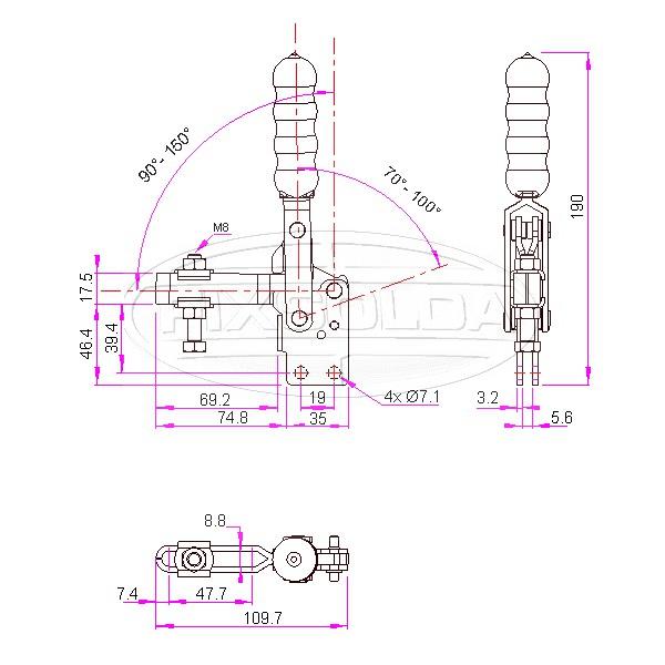 Cotas de grampo GH 12501 B