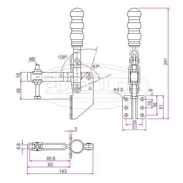 Cotas de grampo GH 13003 B