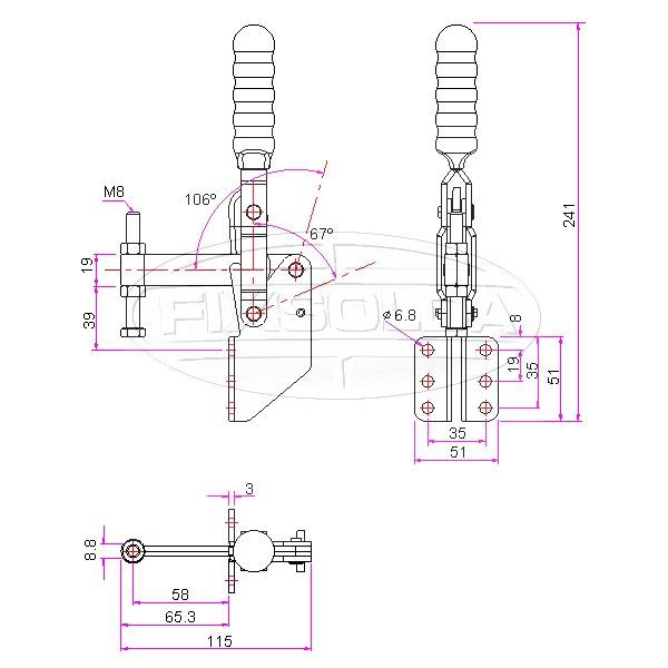 Cotas de grampo GH 13003 C
