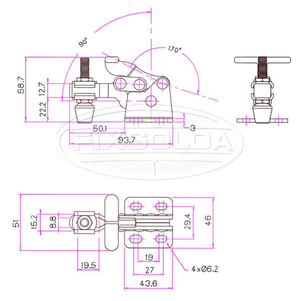 Cotas de grampo GH 13007