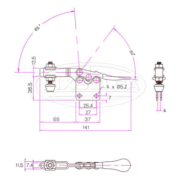 Cotas grampo GH 201 BI