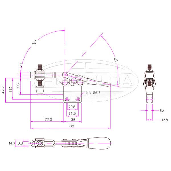 Cotas grampo GH-225_DI