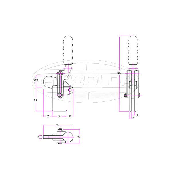 Cotas de grampo GH 70300T