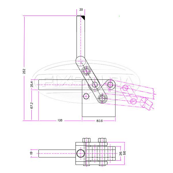 Cotas de grampo GH 75048