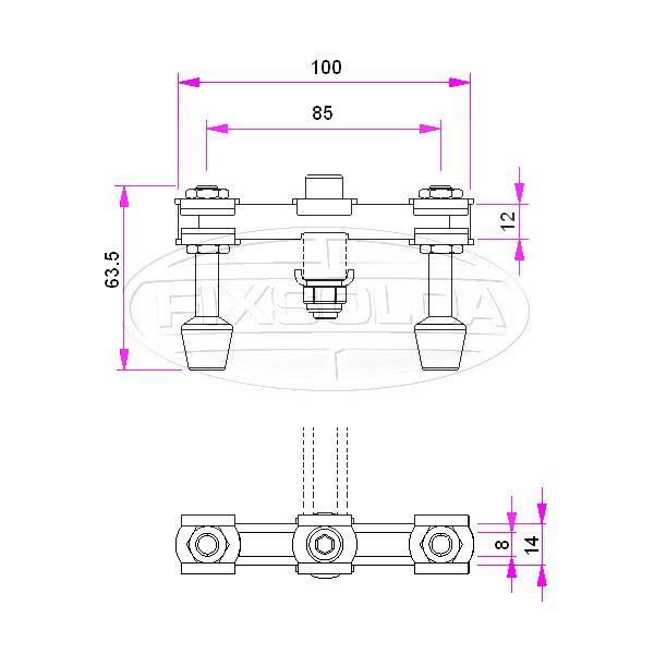 Cotas de braço transversal FX-426BT