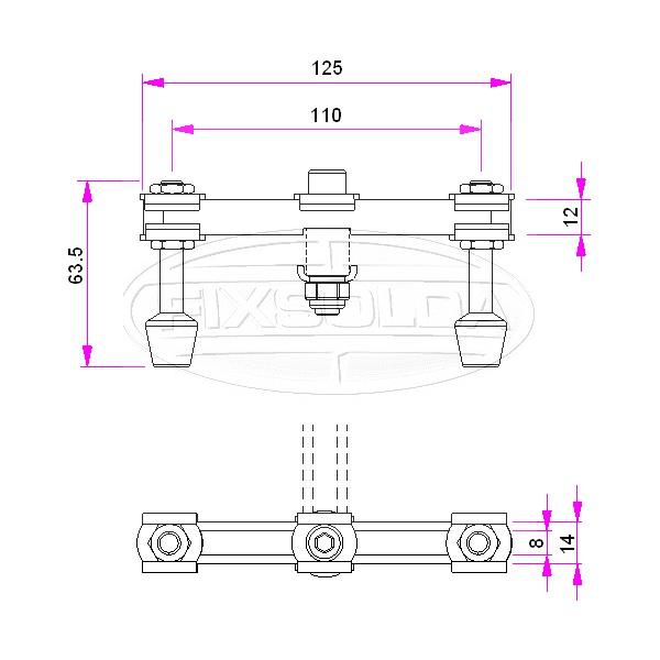 Cotas de braço transversal FX-427BT