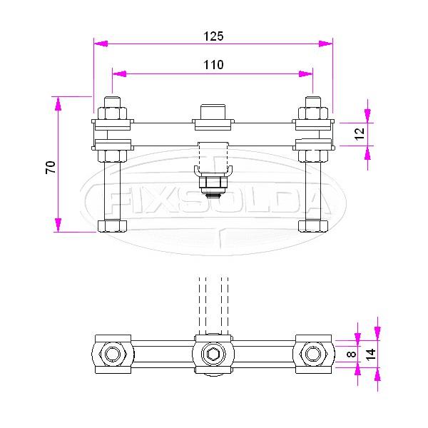 Cotas de braço transversal FX-429BT