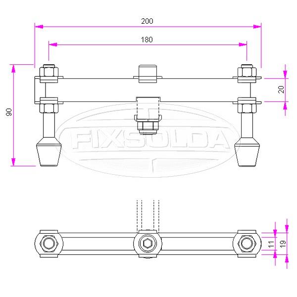 Cotas de braço transversal FX-441BT
