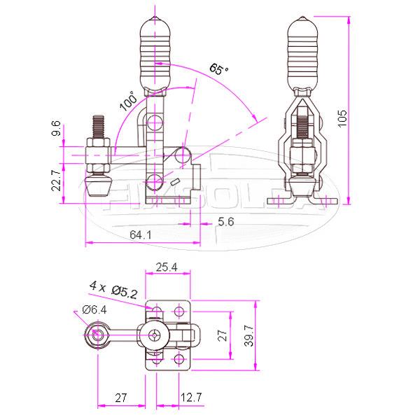 Cotas de grampo GH 12050 SS