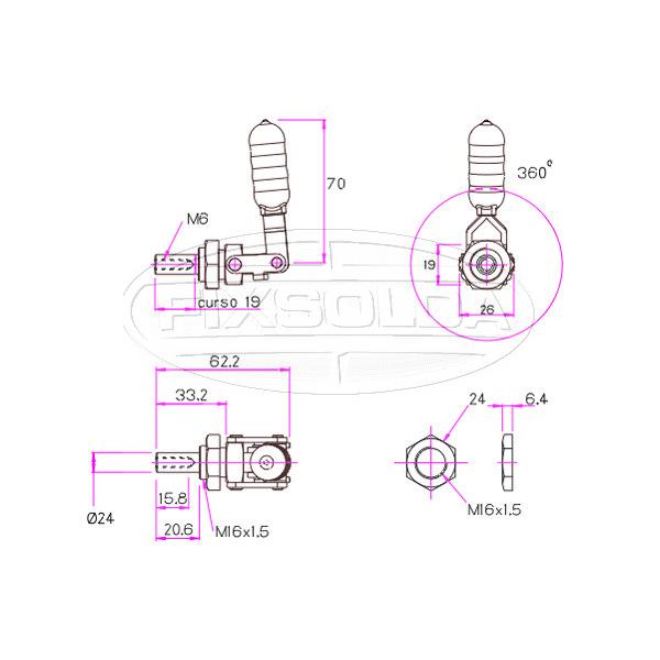 Cotas de grampo GH 36202M