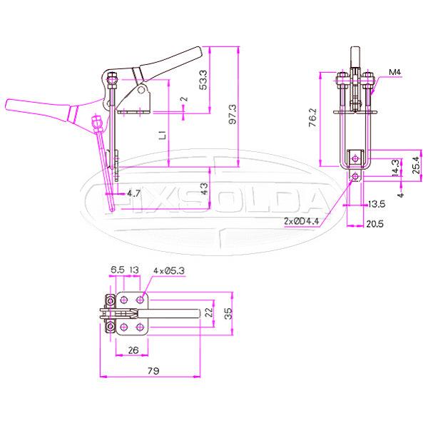 Cotas de grampo GH 40324