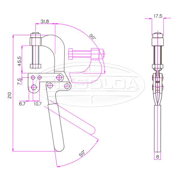 Cotas de grampo GH 80325 SS