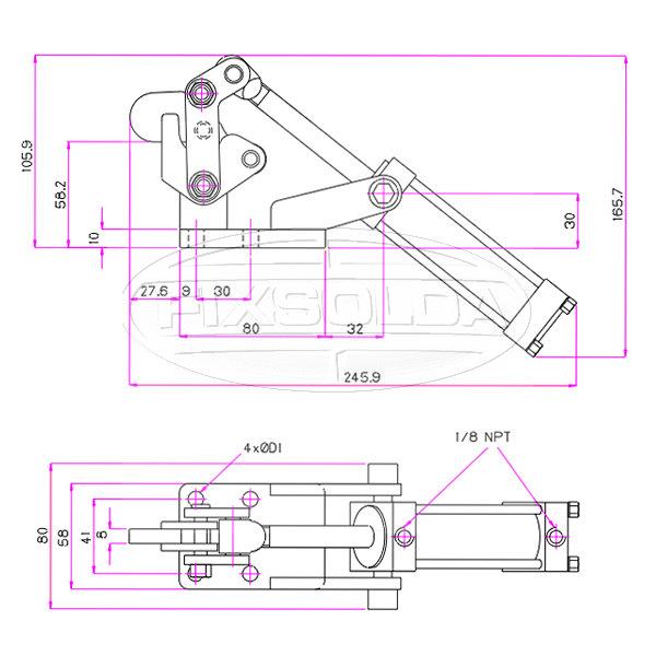 Cotas de grampo GH 702 CA