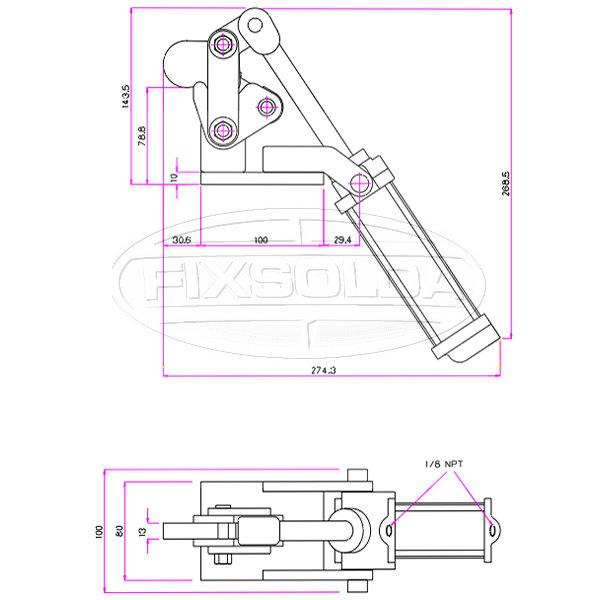 Cotas de grampo GH 702 DA