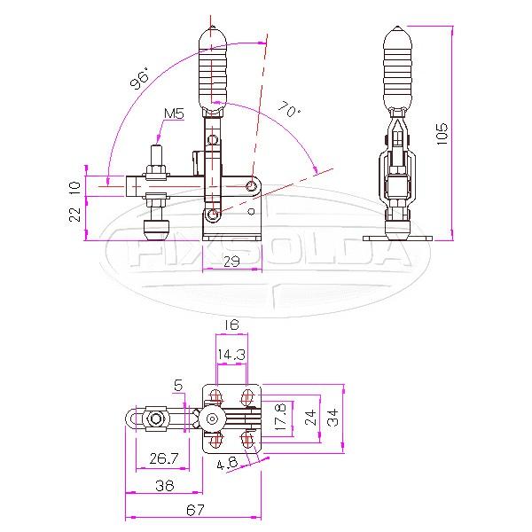 Cotas de Grampo de fixação GH 11002 B