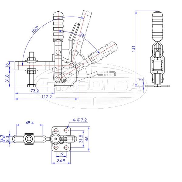 Cotas Grampo GH-12130-RSS Inox